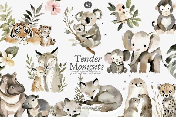 Baby Animals Watercolor Clipart: A Designer's Guide