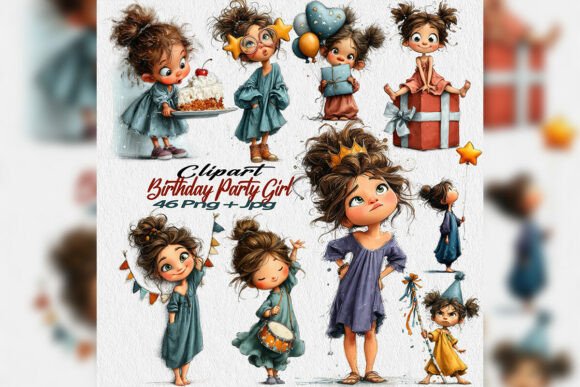 Bringing Joy to Projects with Birthday Girl Clipart PNG Party Set