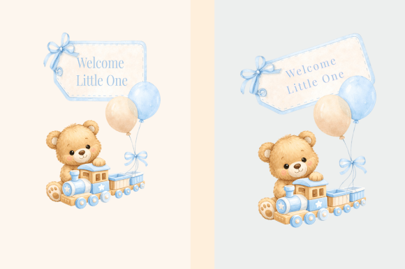 Charming Baby Card Mockup: Welcome Little One Design