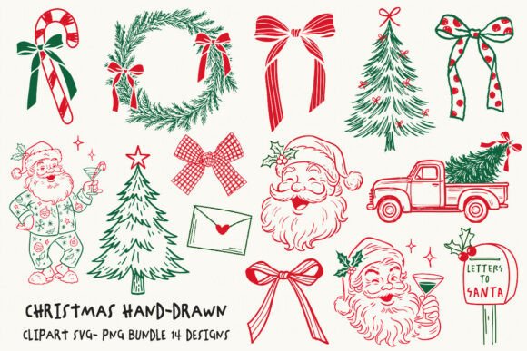 Christmas Svg Line Art Png Bundle: A Festive Design Toolkit