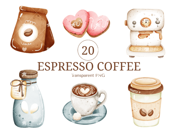 Espresso Coffee Watercolor: A Warm Touch for Your Brand
