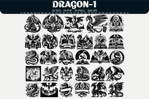 Unleash Your Brand: A Deep Dive into Dragon Vector Clipart – 29 Designs