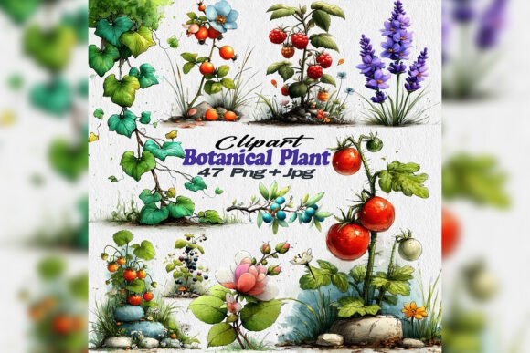 Watercolor Botanical Garden Herbs PNG: A Designer's Organic Toolkit