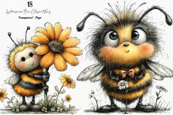 Whimsical Bee Clipart Png: Design Assets for Creative Projects