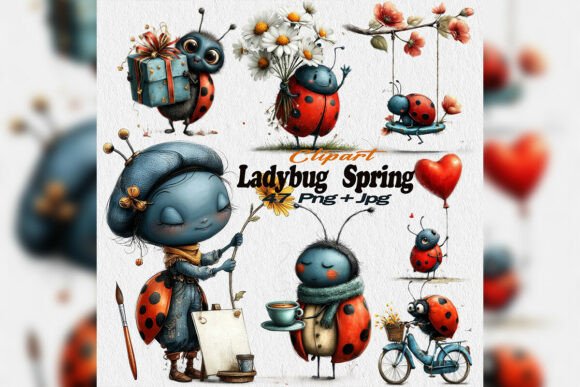 Whimsical Ladybug Clipart PNG: A Spring Design Essential